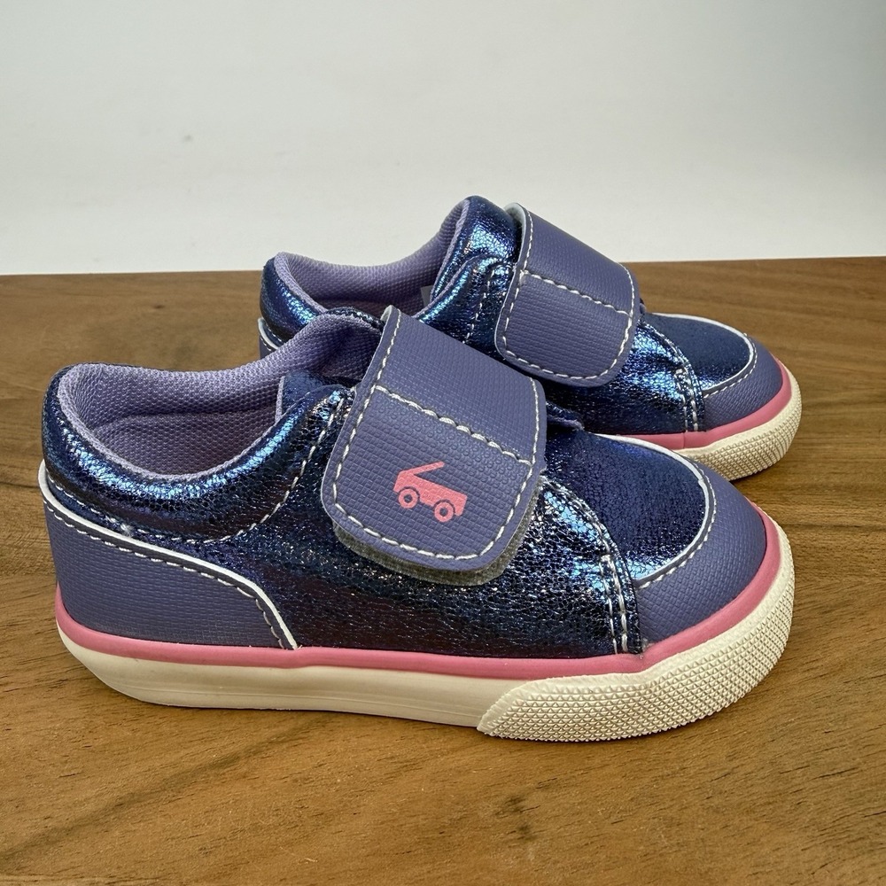 New Little Kids Girls See Kai‎ Run Toni First Walker Purple Sneakers Shoes 5 C